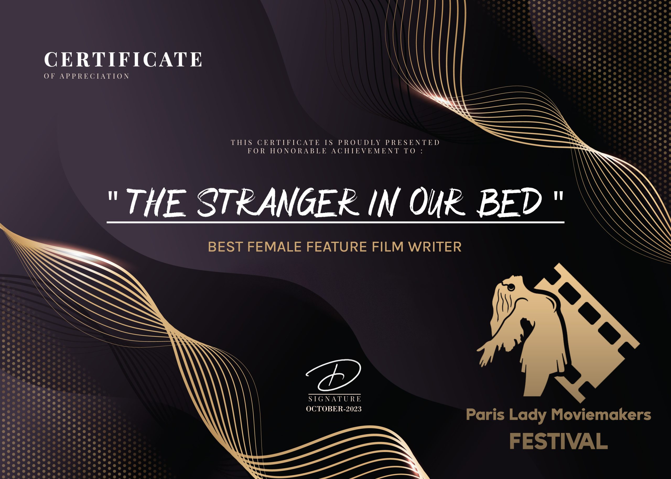 Best Female Feature Writer - PAris